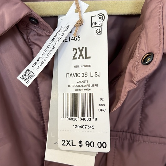 adidas Itavic 3-Stripe Lite Shirt Jacket - Mens Outdoor Wonder Oxide 2XL - Picture 3 of 7